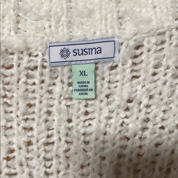 ☘️Susina Fluffy V Neck Boucle Knit Sweater - Picture 5 of 5